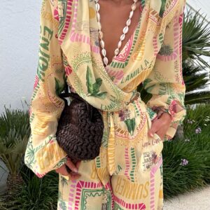 Bluzka Summer Vibes z Wiązaniem La Milla Żółta