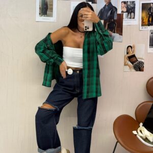 Koszula w Kratę La Milla Zielona