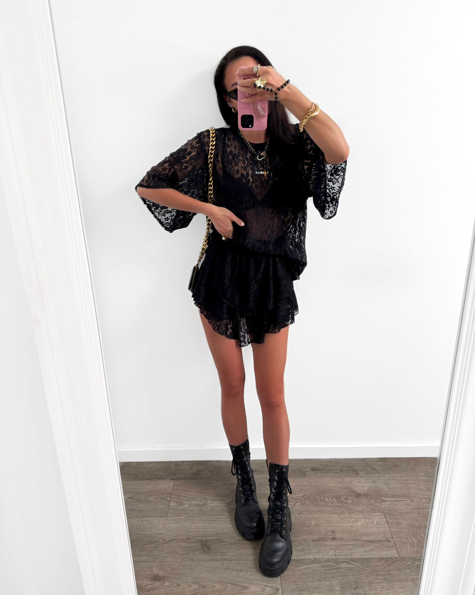 Spódnico-Spodenki Koronka La Milla Czarne