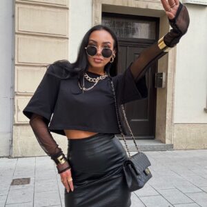 Spódnica Mini Eco-Skóra La Milla Czarna