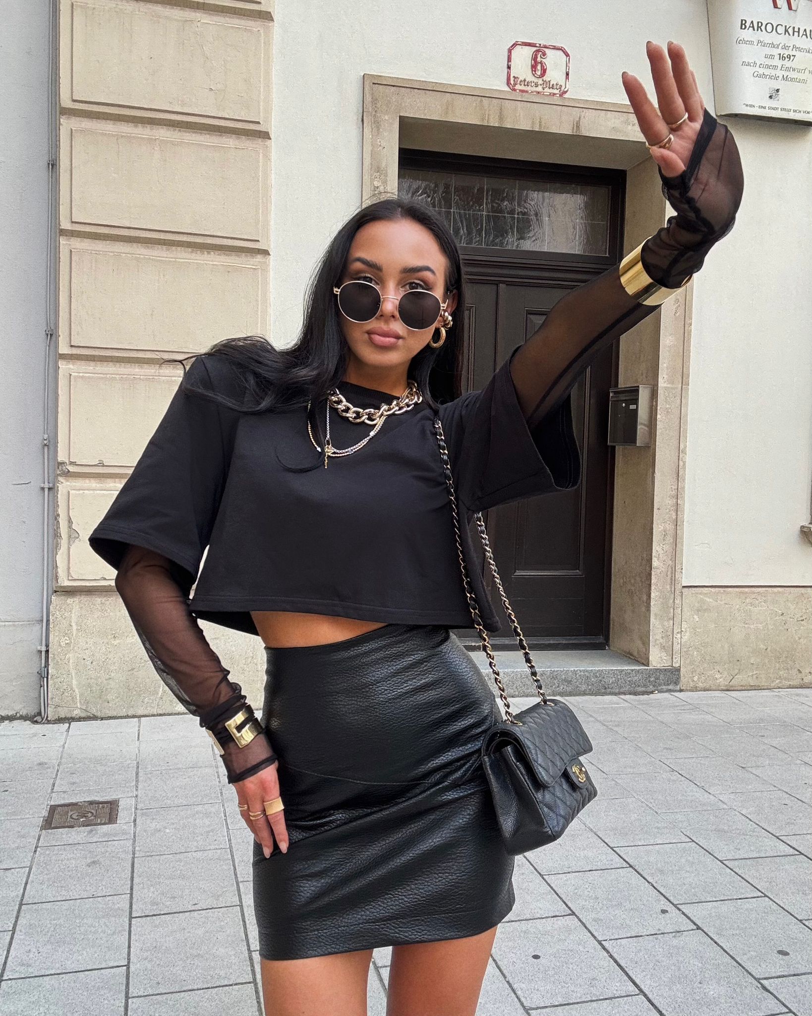 Spódnica Mini Eco-Skóra La Milla Czarna