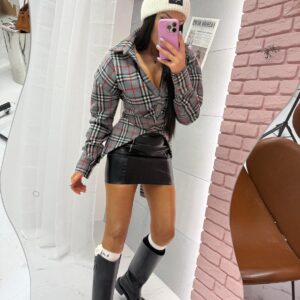 Koszula w Kratę Wiązana na Plecach La Milla