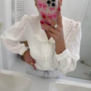 Koszula z Kołnierzykiem Sweety Ecru