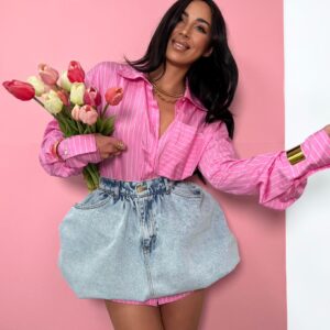 Koszula Różowa w Paski La Milla