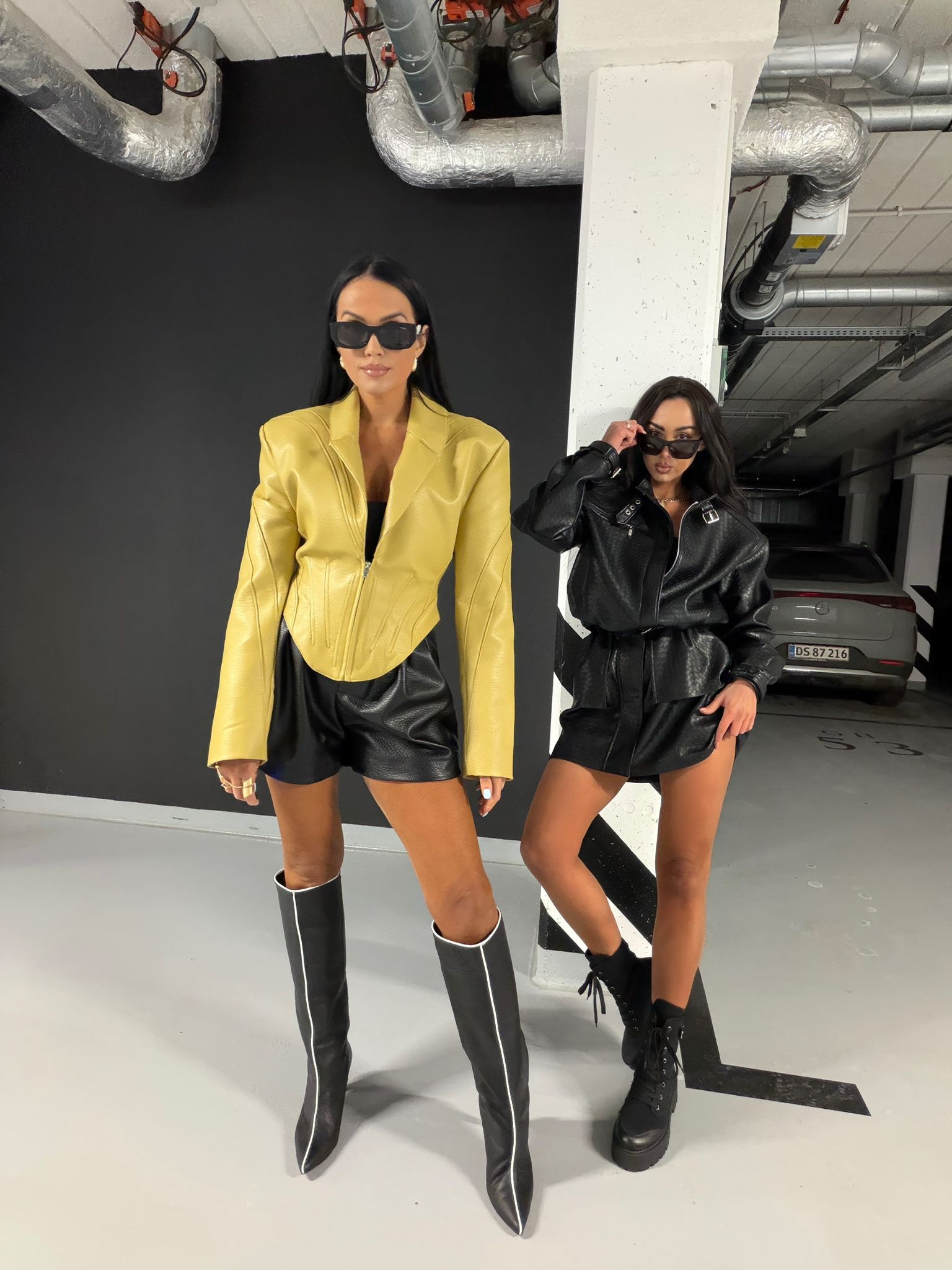 Kurtka Gorsetowa Eco-Skóra La Milla Musztardowa