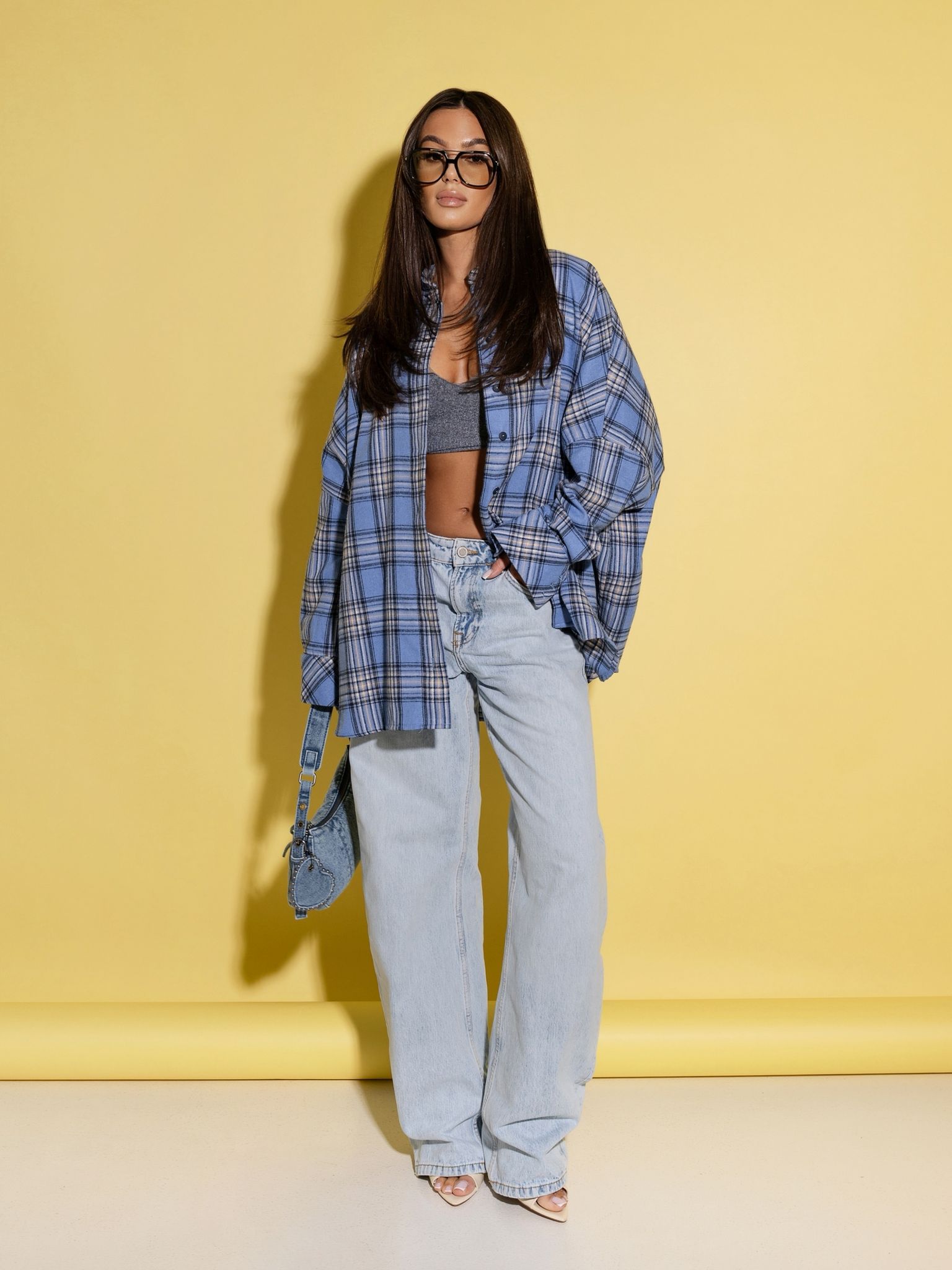 Koszula w Niebieską Kratę Nina