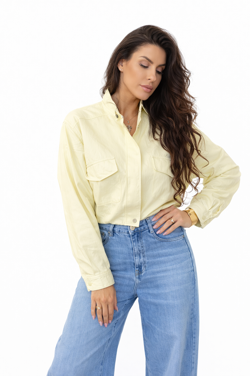 Kurtka Lola Eco-Skóra Cytrynowa