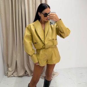 Kurtka Tessa Eco-Skóra La Milla Musztardowa