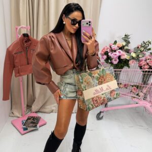 Torebka Shopperka La Milla Różowy Napis