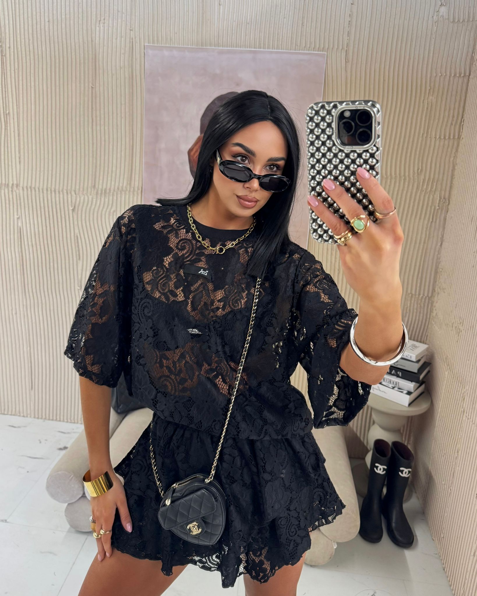 Tshirt Koronka La Milla Czarny