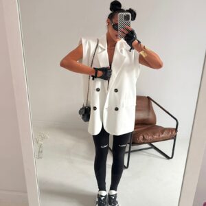 Kamizelka Garniturowa Biała La Milla