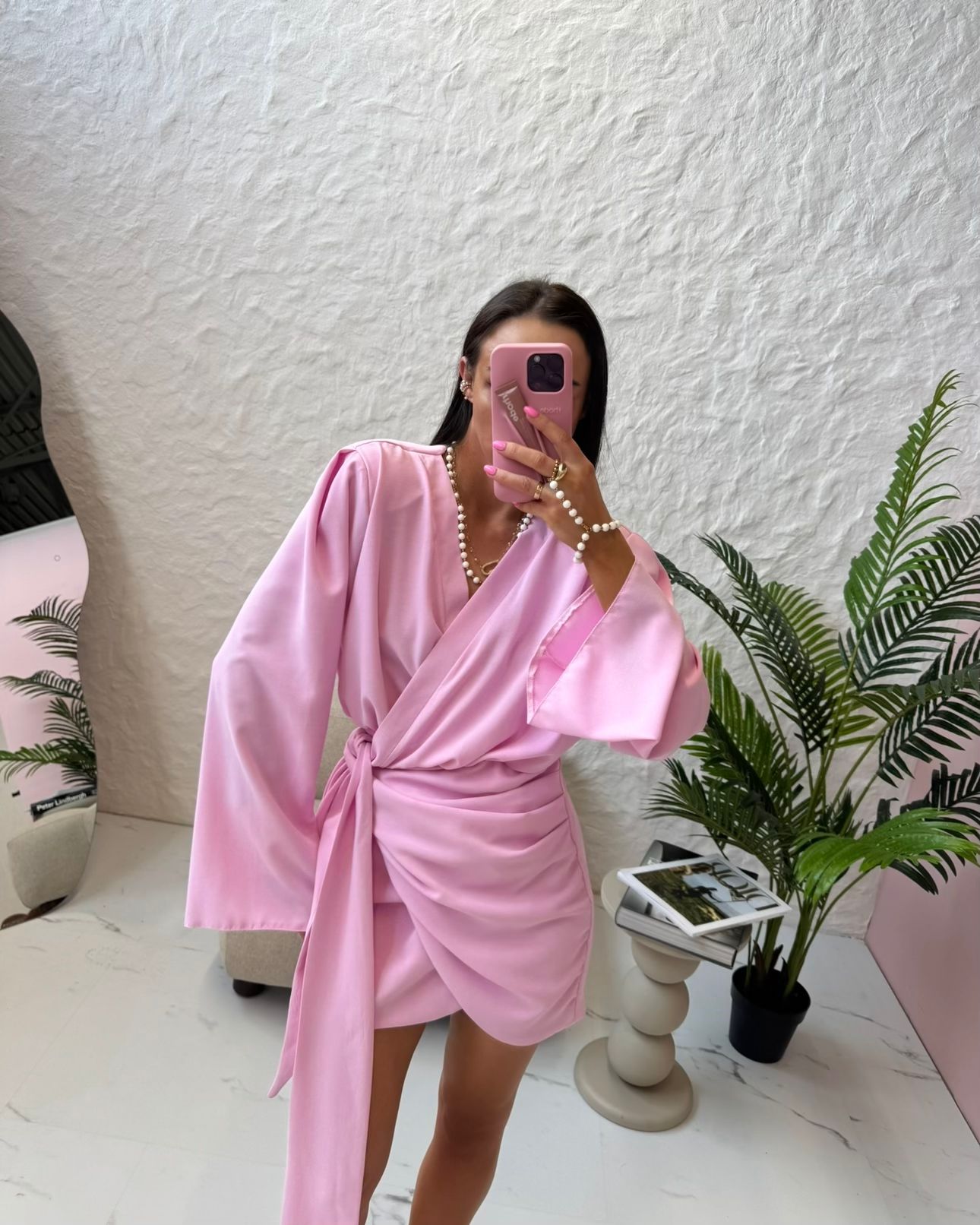 Sukienka Kimono Pudrowy Róż La Milla