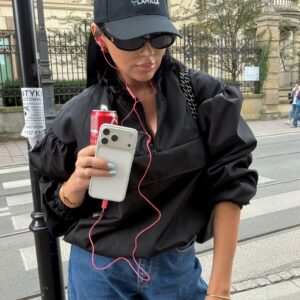 Czapka z Daszkiem z Różą La Milla Czarna